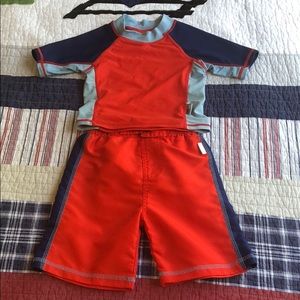 Coppertone red and blue swimsuit for boys